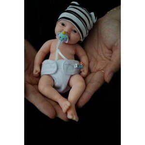 🆕kids Reborn Silicone Baby Doll Boy 7 Inch Doll Realistic Newborn Baby Dolls